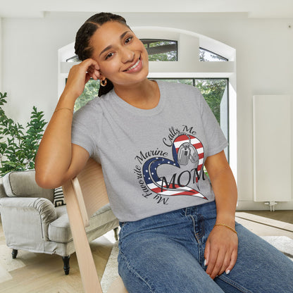 My Favorite Marine Calls Me Mom Adult T-shirt