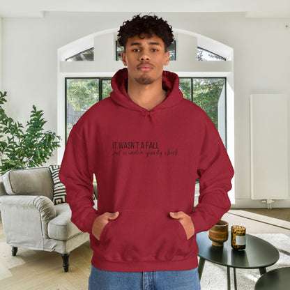 It Wasn't A Fall, Just A Random Gravity Check Heavy Blend™ Hooded Sweatshirt