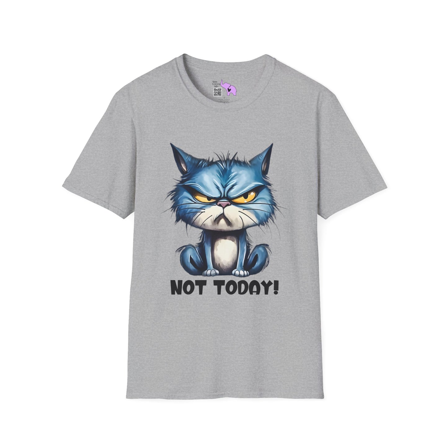 Not Today (Angry Cat) Adult T-shirt
