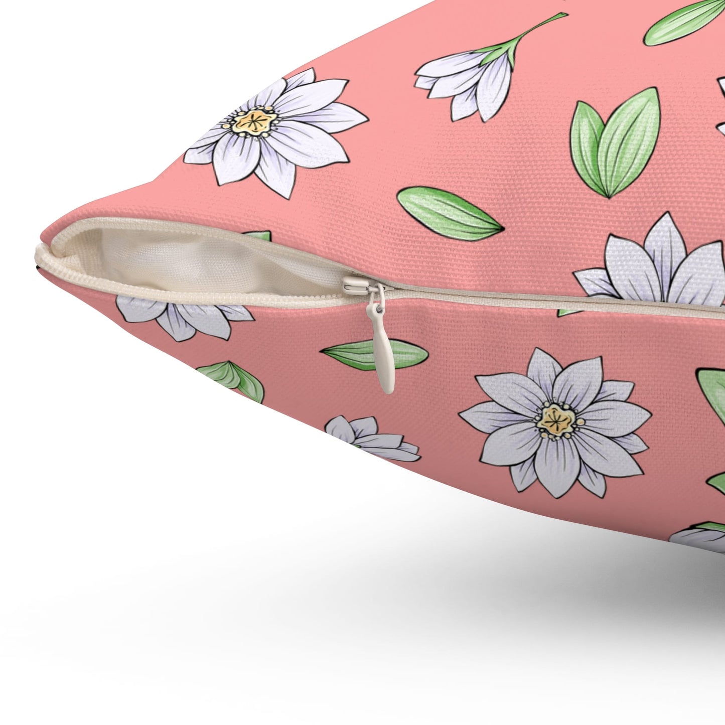 Jasmine Blush Garden Throw Pillow
