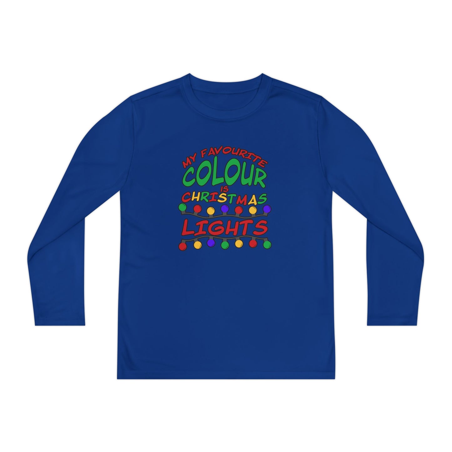 My Favourite Colour Is Christmas Lights Youth Long Sleeve Tee