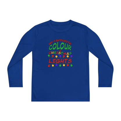 My Favourite Colour Is Christmas Lights Youth Long Sleeve Tee