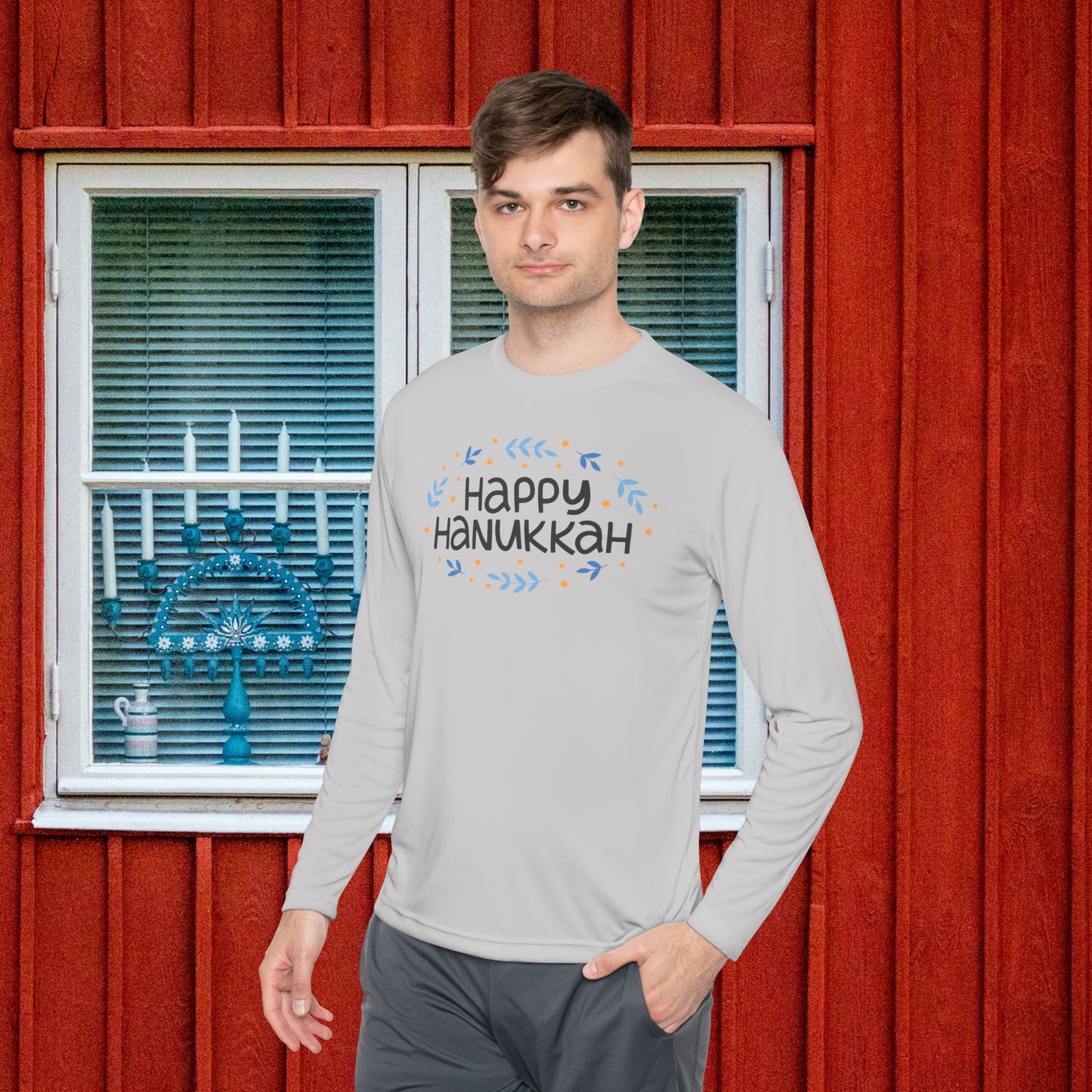 Happy Hanukkah 4 Adult Long Sleeve Tee