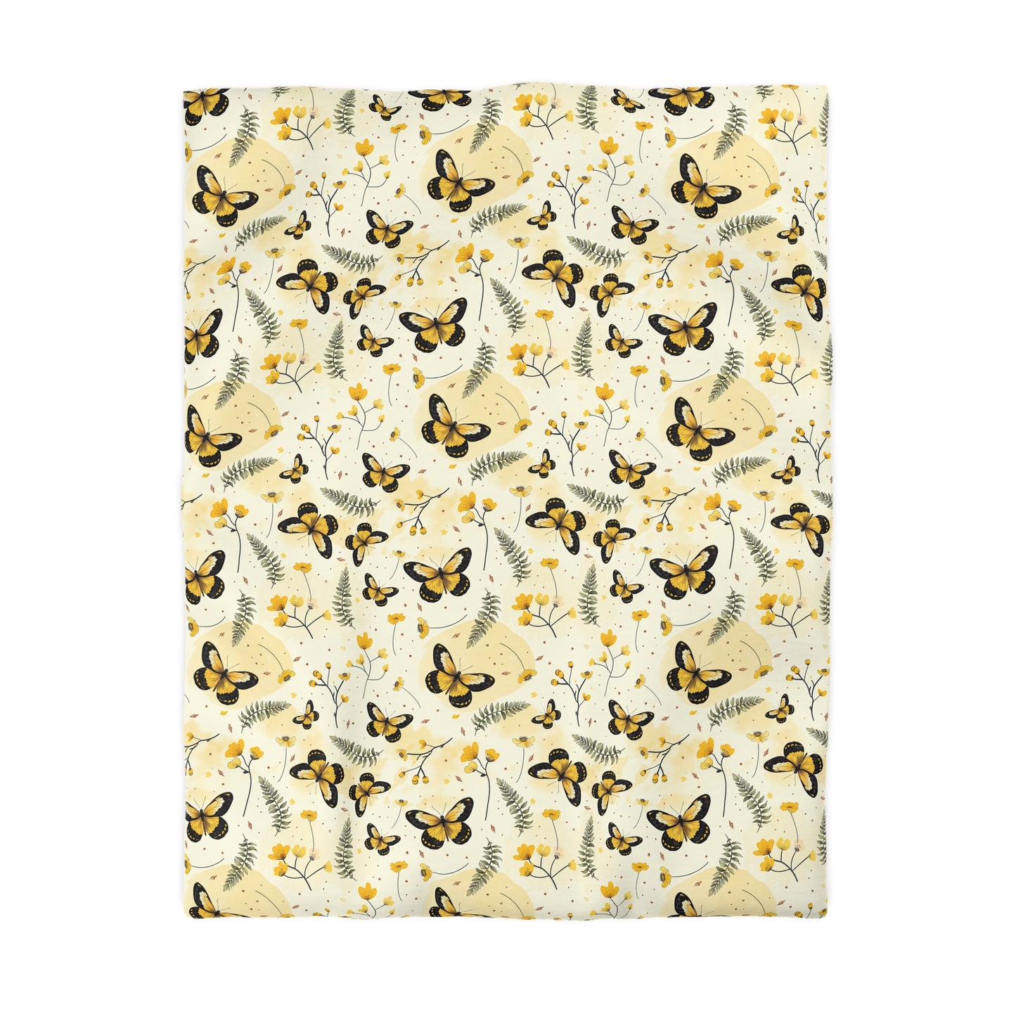 Butterflies & Sunflowers Microfiber Duvet Cover