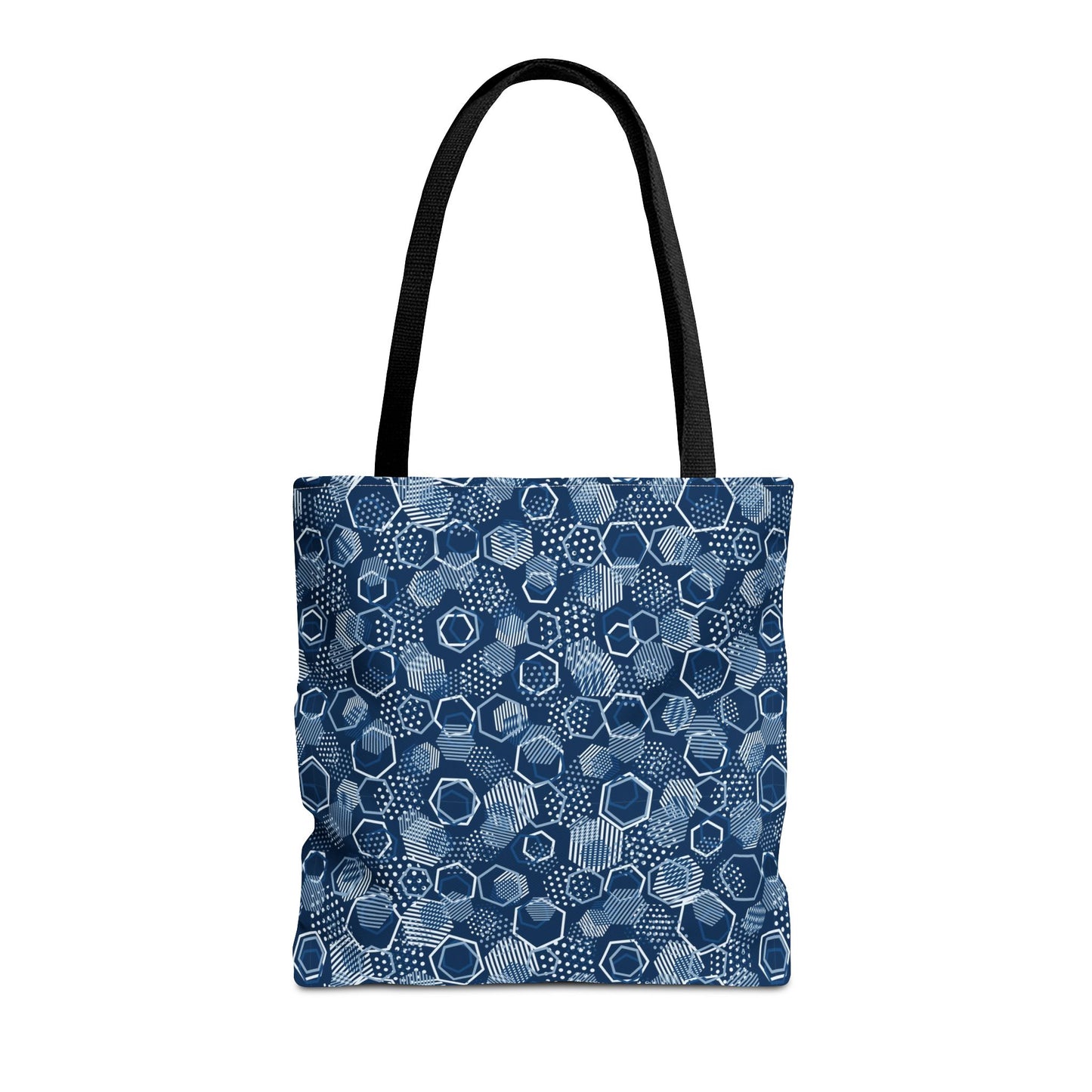 Blue Hexagons Canvas Tote Bag