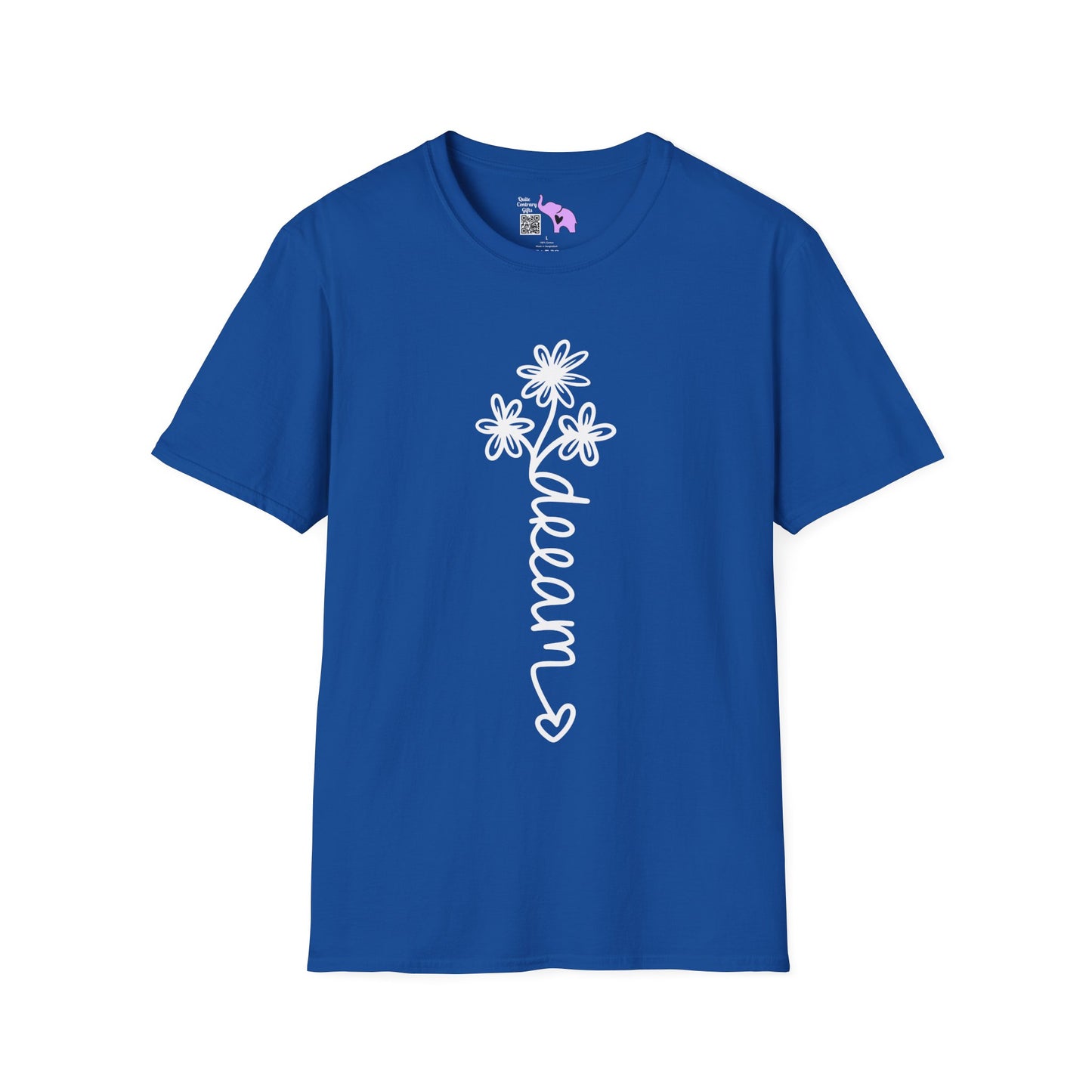 Dreams (Vertical, Floral) Adult T-shirt