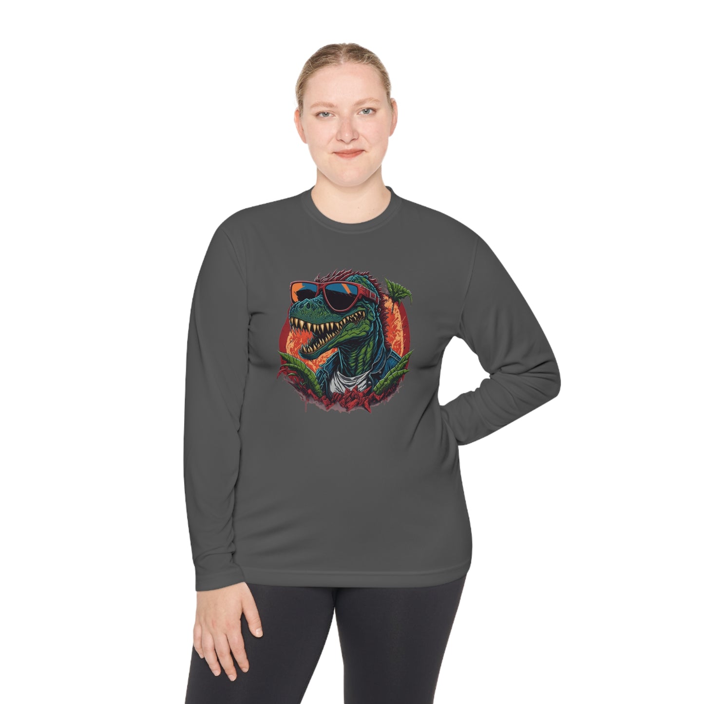 Cool Dinosaur Adult Long Sleeve Tee