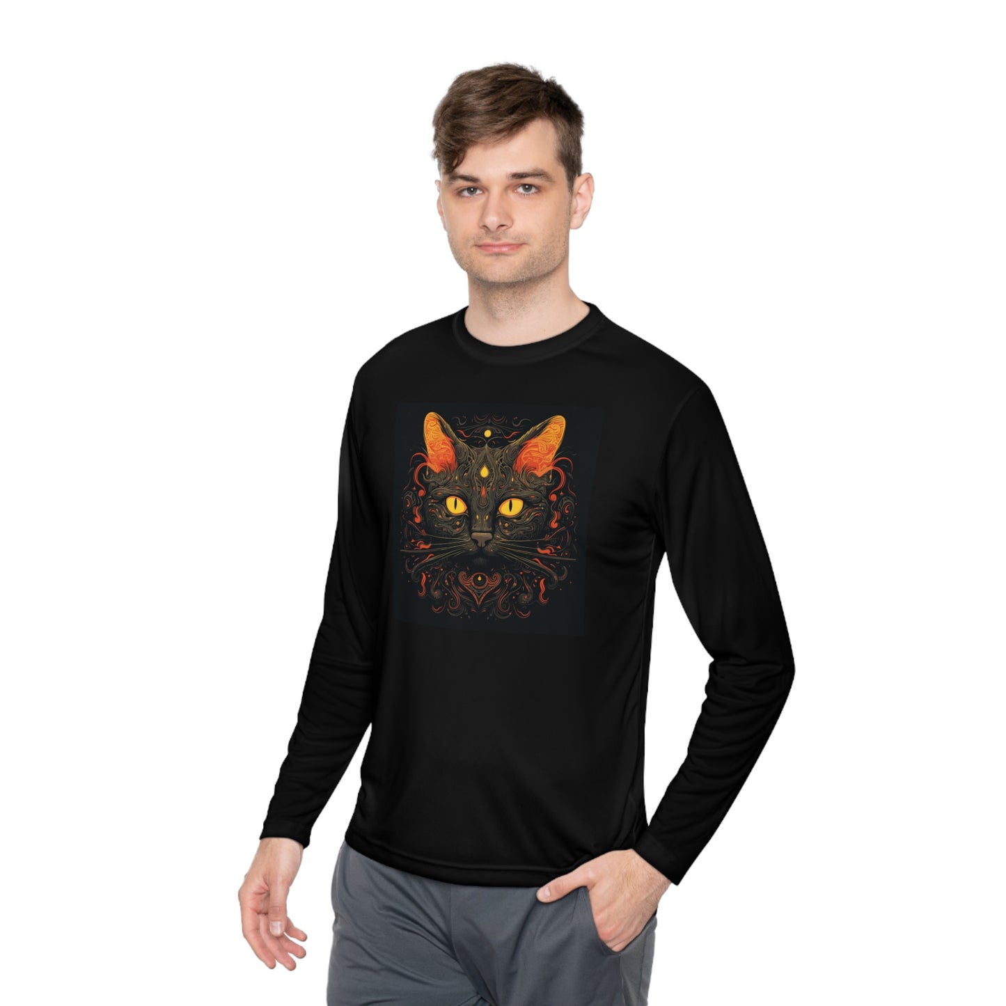 Creepy Black Cats 2 Adult Long Sleeve Tee