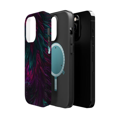 Pink Orchid Feathers MagSafe® Compatible Tough Case for iPhone