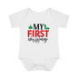 My First Christmas Infant Baby Rib Bodysuit