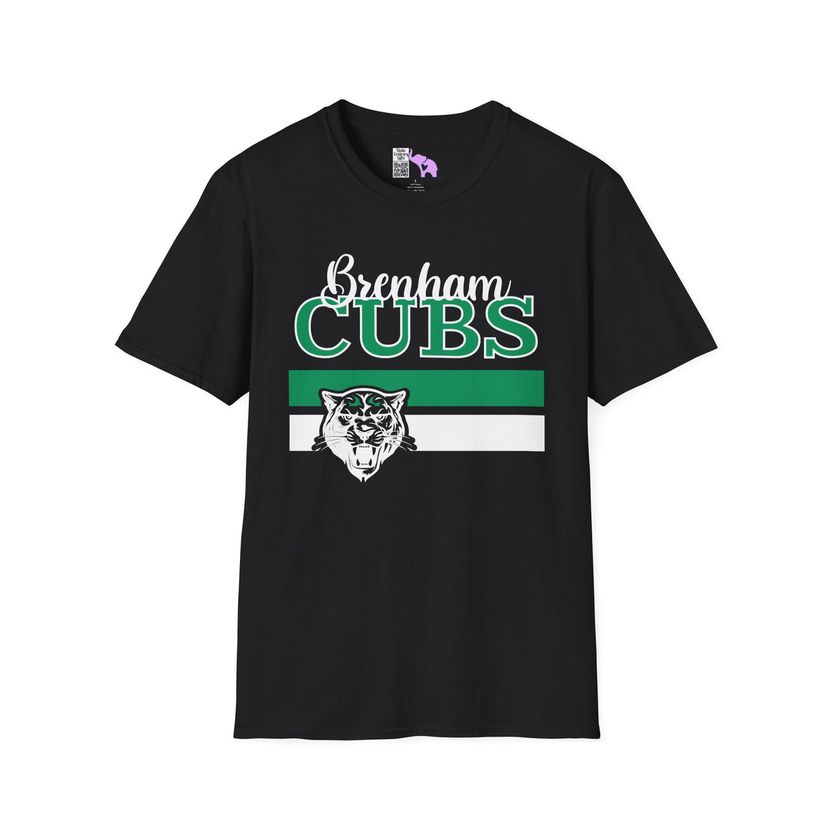 Brenham Cubs w/Mascot & Stripes Adult T-shirt