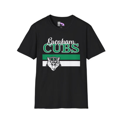 Brenham Cubs w/Mascot & Stripes Adult T-shirt