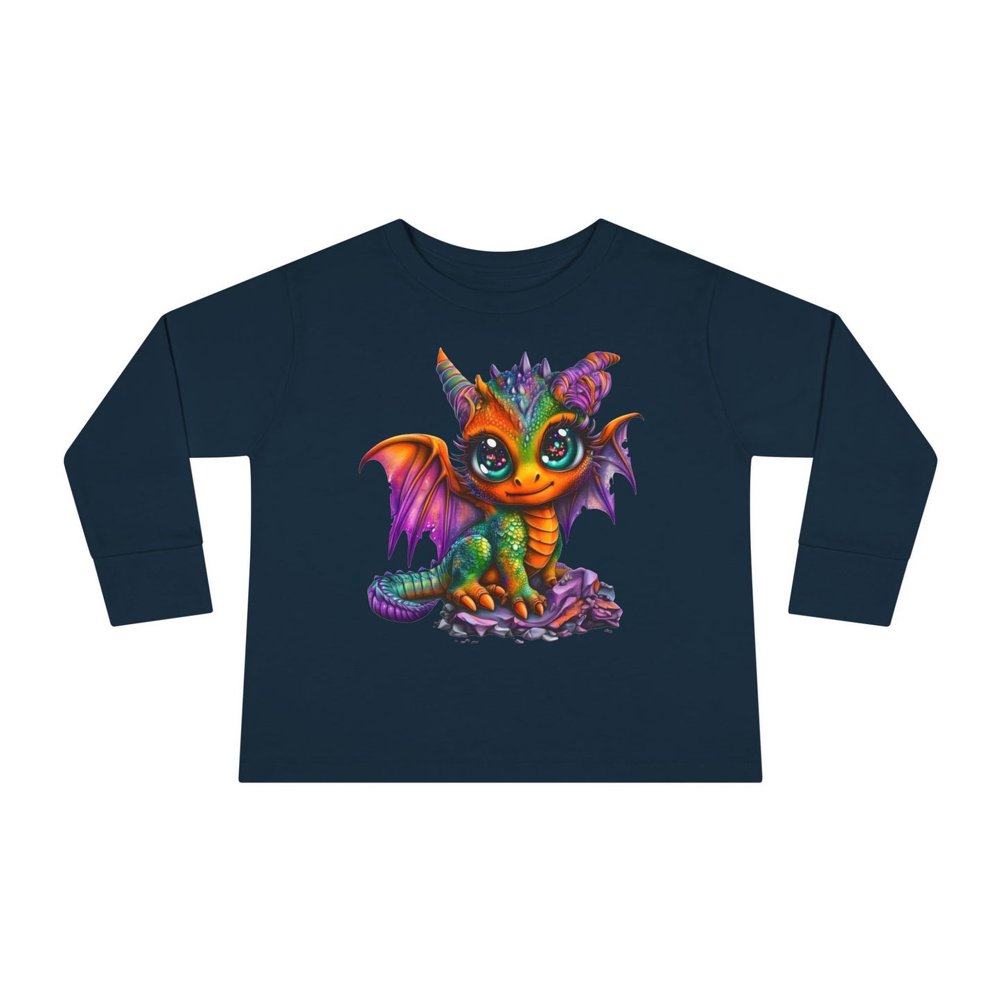 Colorful Baby Dragon Toddler Long Sleeve Tee