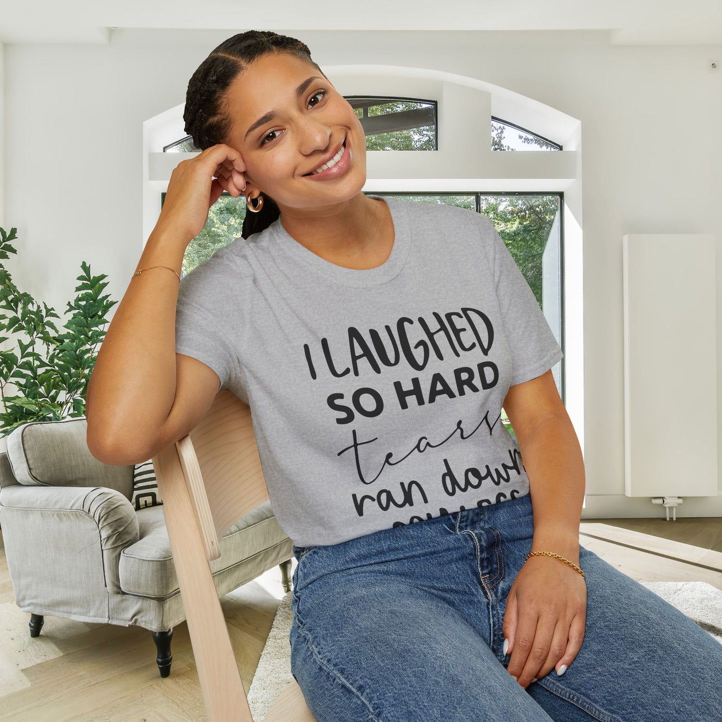 I Laughed So Hard Tears Ran Down My Legs Adult T-shirt