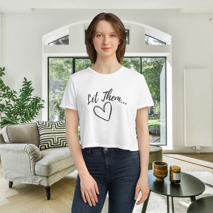 Let Them Women's Flowy Cropped Tee