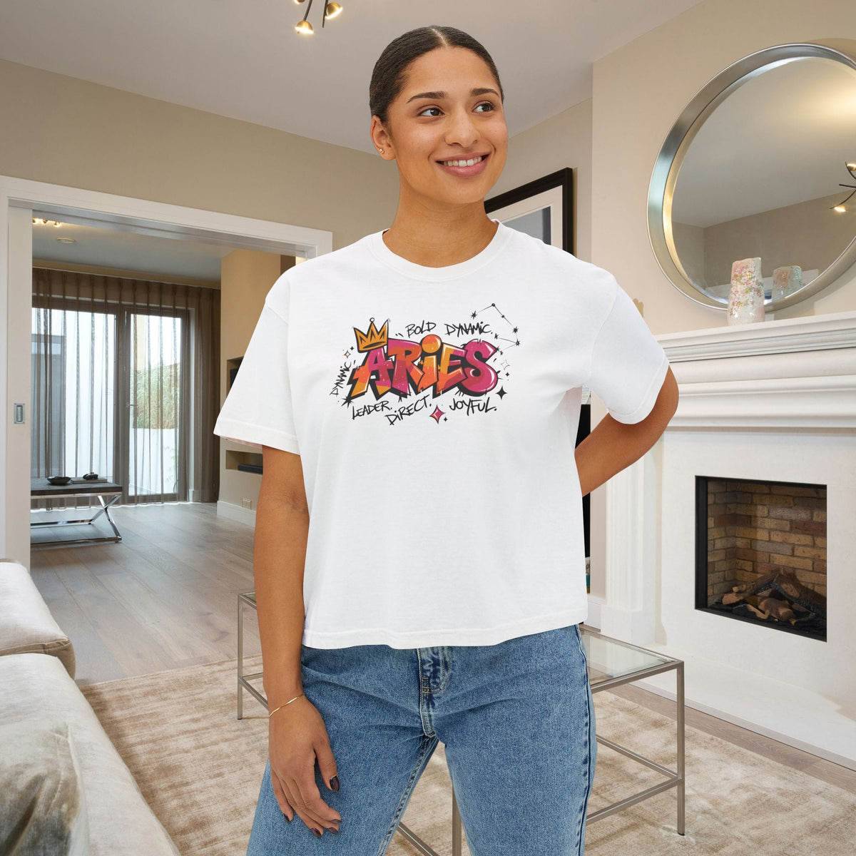 Aries Street Art Women's Boxy Tee