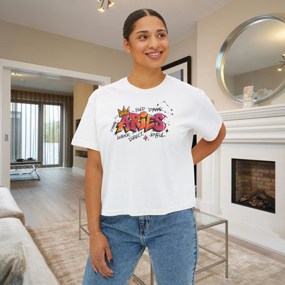 Aries Street Art Women's Boxy Tee