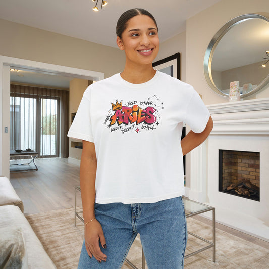Aries Street Art Women's Boxy Tee