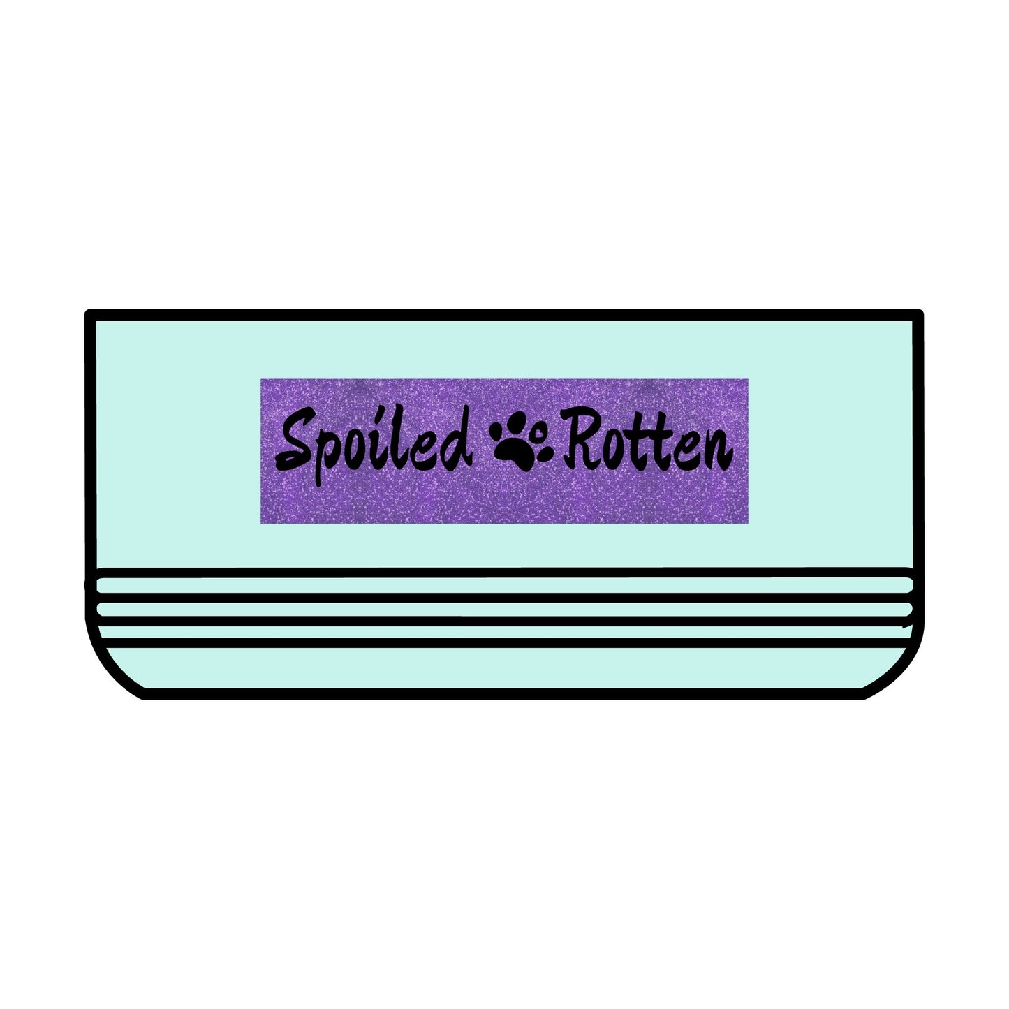 Spoiled Rotten Purple Dog Bowl