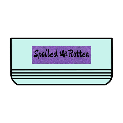 Spoiled Rotten Purple Dog Bowl