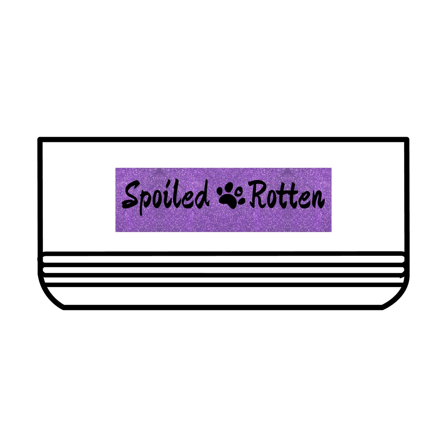 Spoiled Rotten Purple Dog Bowl