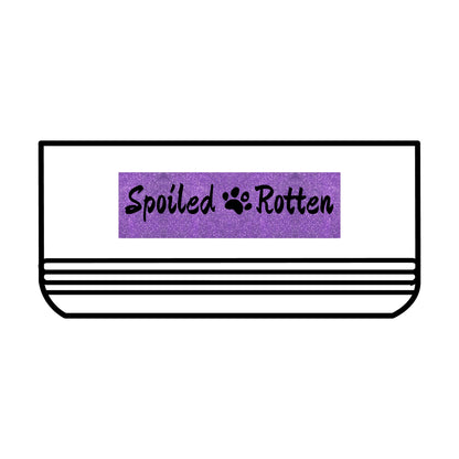 Spoiled Rotten Purple Dog Bowl
