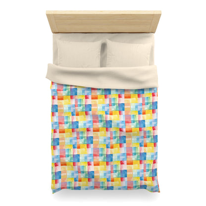 Mosaic Meadows Microfiber Duvet Cover
