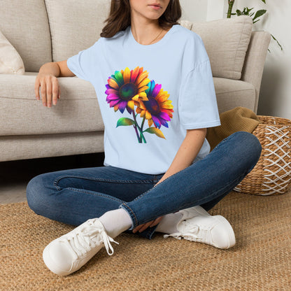 Colorburst Flowers Adult T-shirt