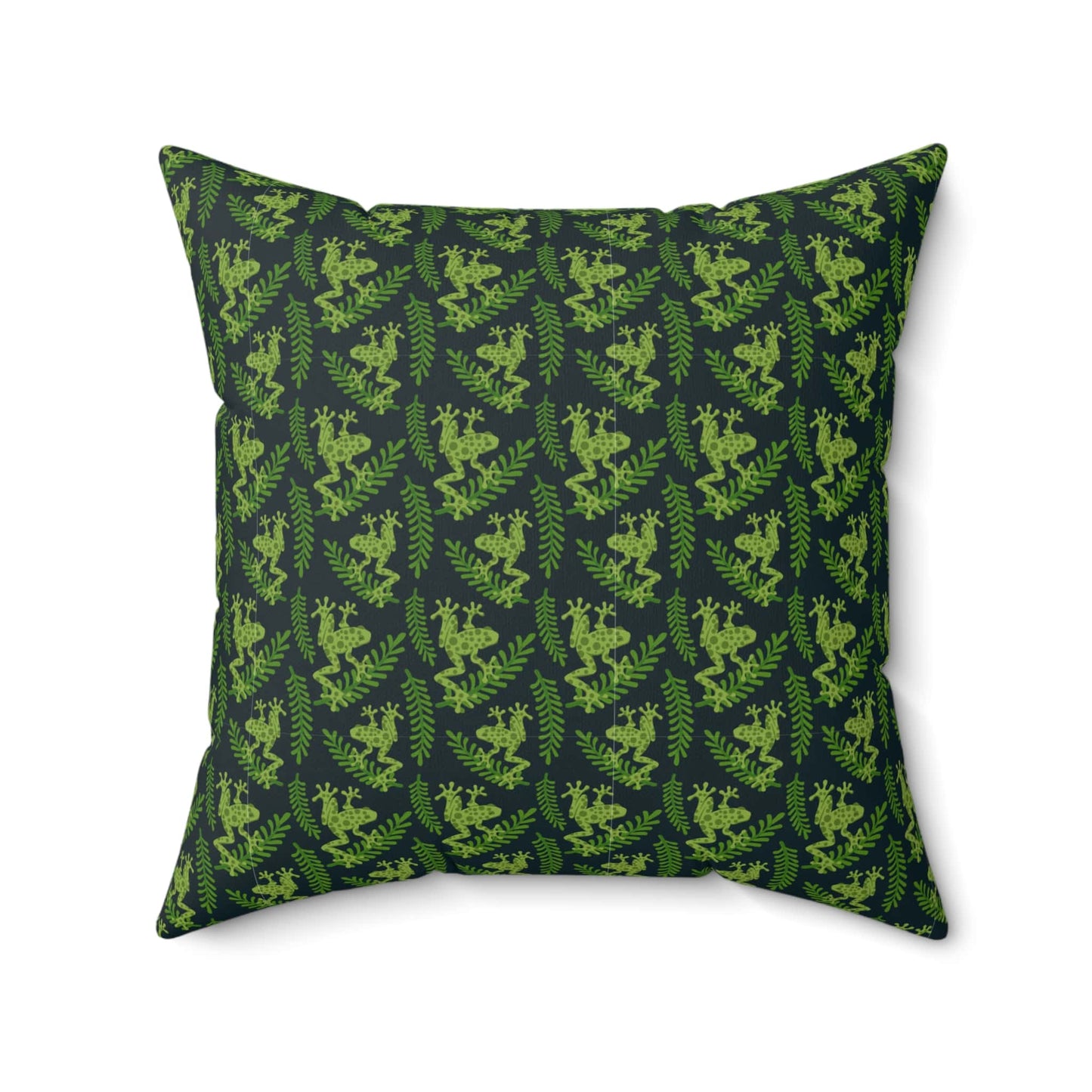 Emerald Canopy Frogs Throw Pillow