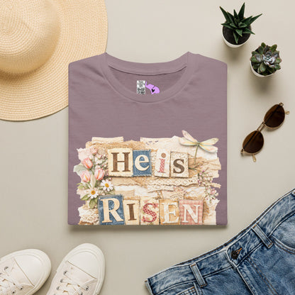 He Is Risen (Lace Collage) Adult T-shirt