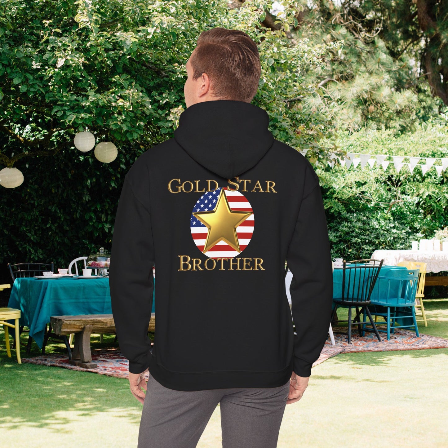 Gold Star Brother Heavy Blend™ Hooded Sweatshirt