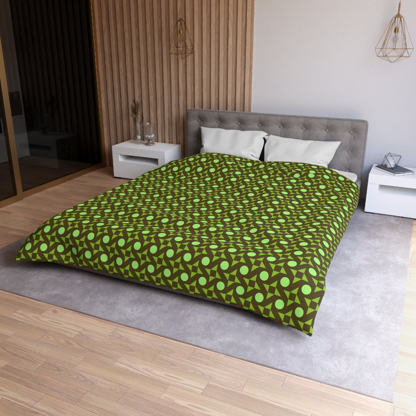 Pistachio Pinwheels Microfiber Duvet Cover