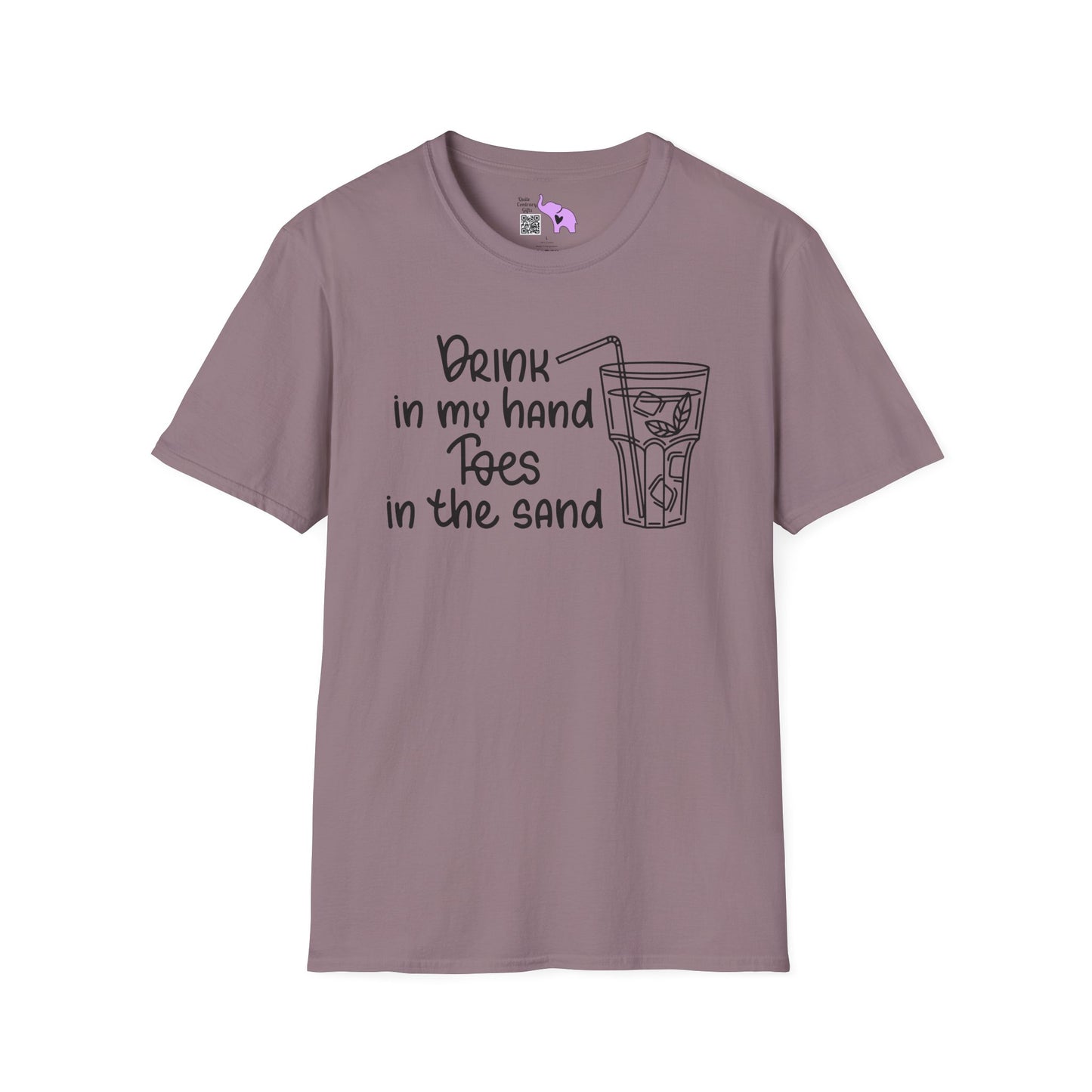 Drink In My Hand Toes In The Sand Adult T-shirt