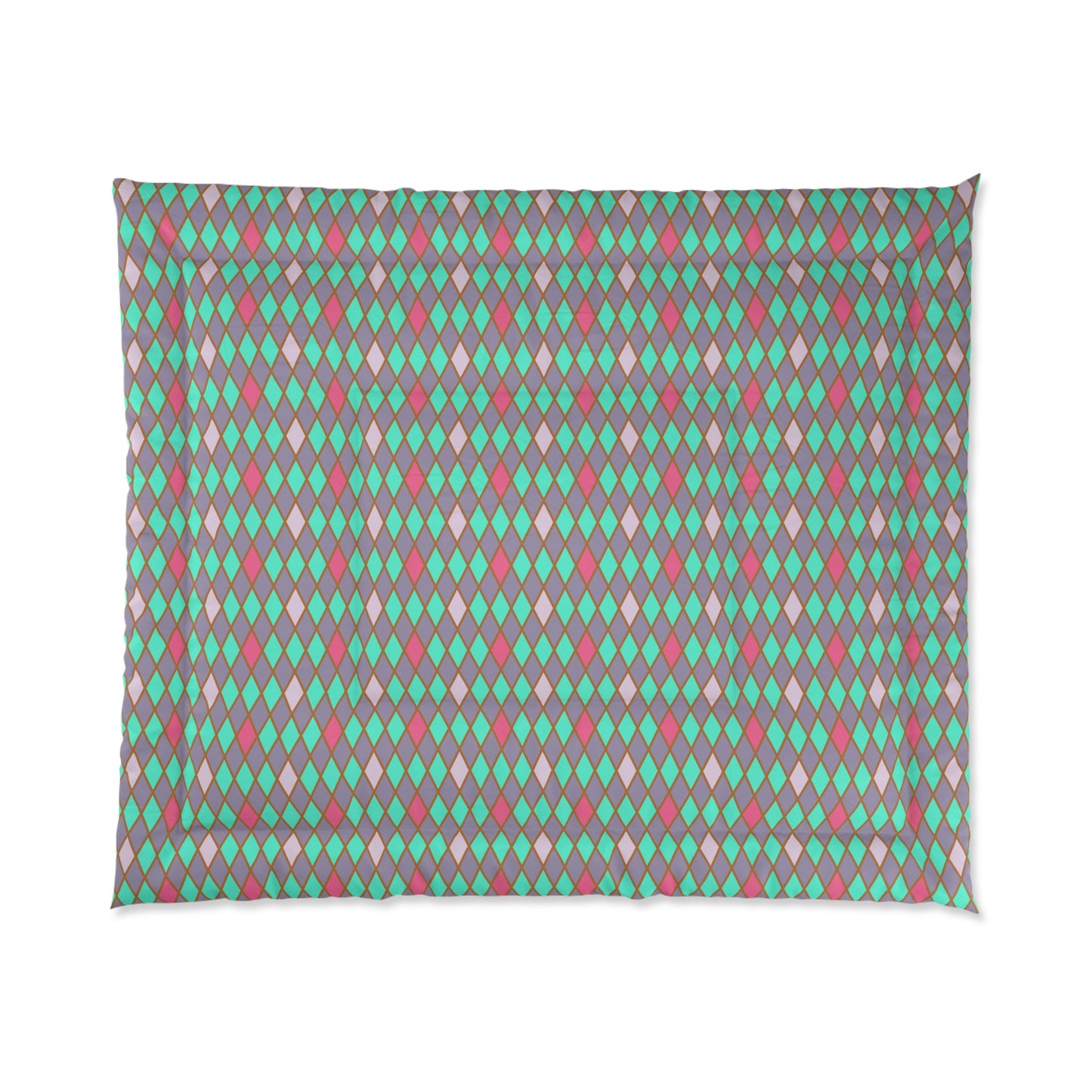 Teal Drift Harlequin Comforter
