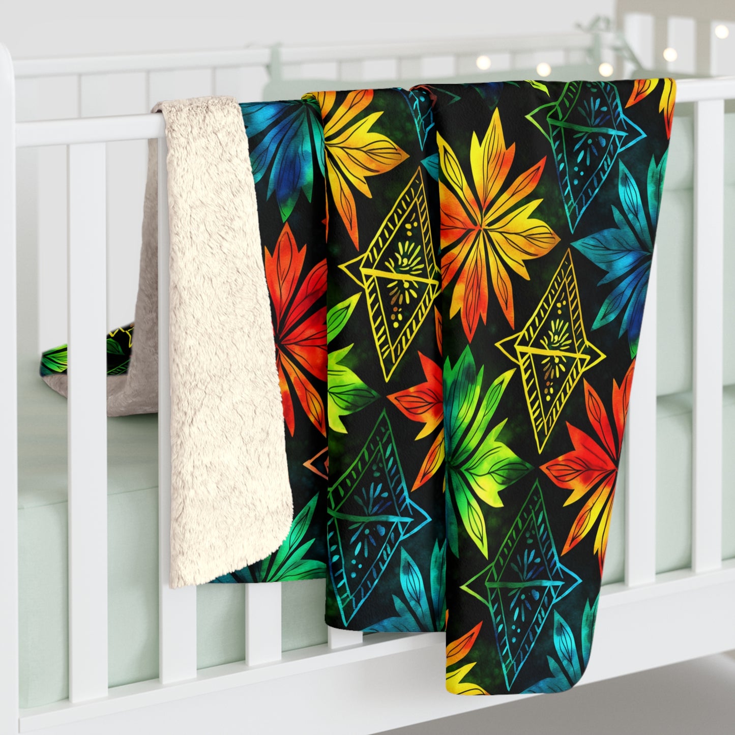 Celebration Mosaic Sherpa Fleece Blanket