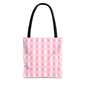 Dreamy Rose Gingham Canvas Tote Bag