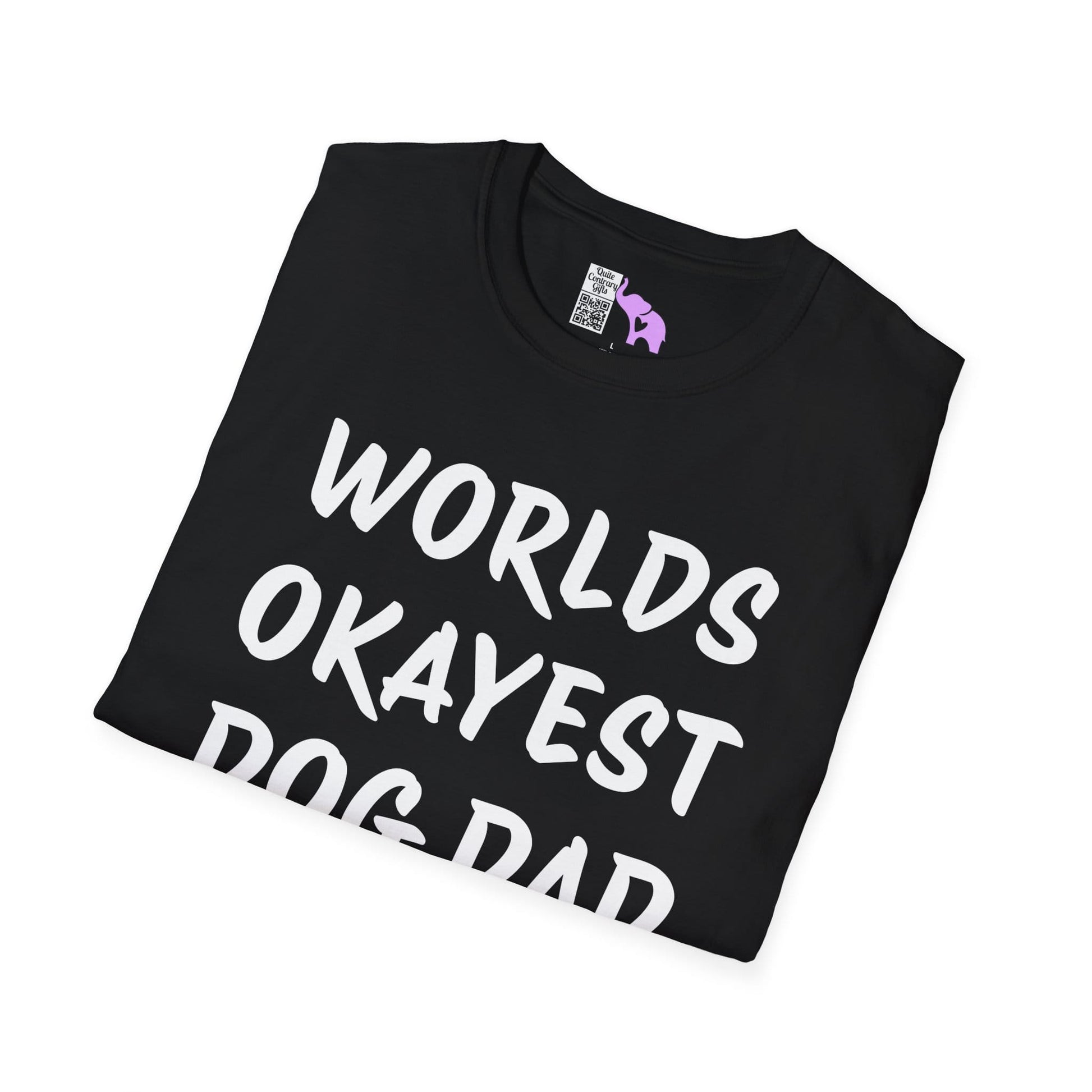 Worlds Okayest Dog Dad Adult T-shirt