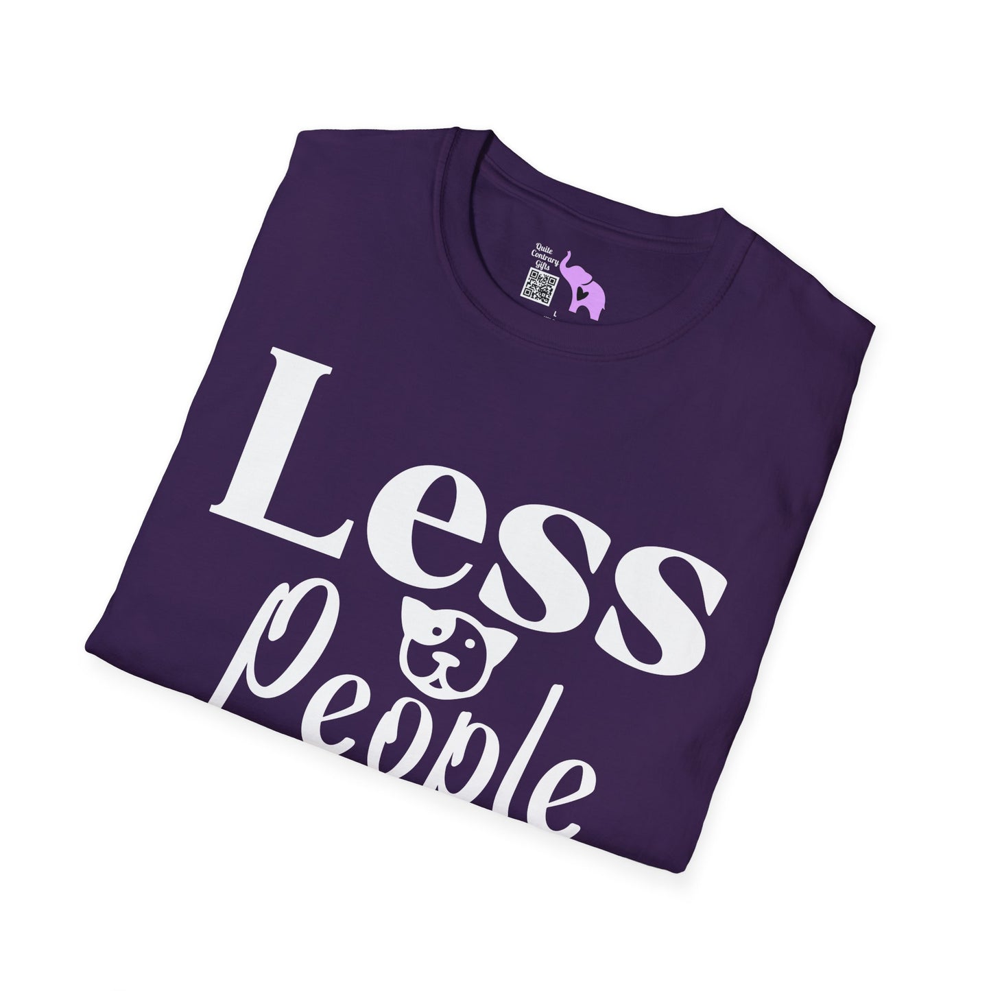 Less People More Dogs Adult T-shirt