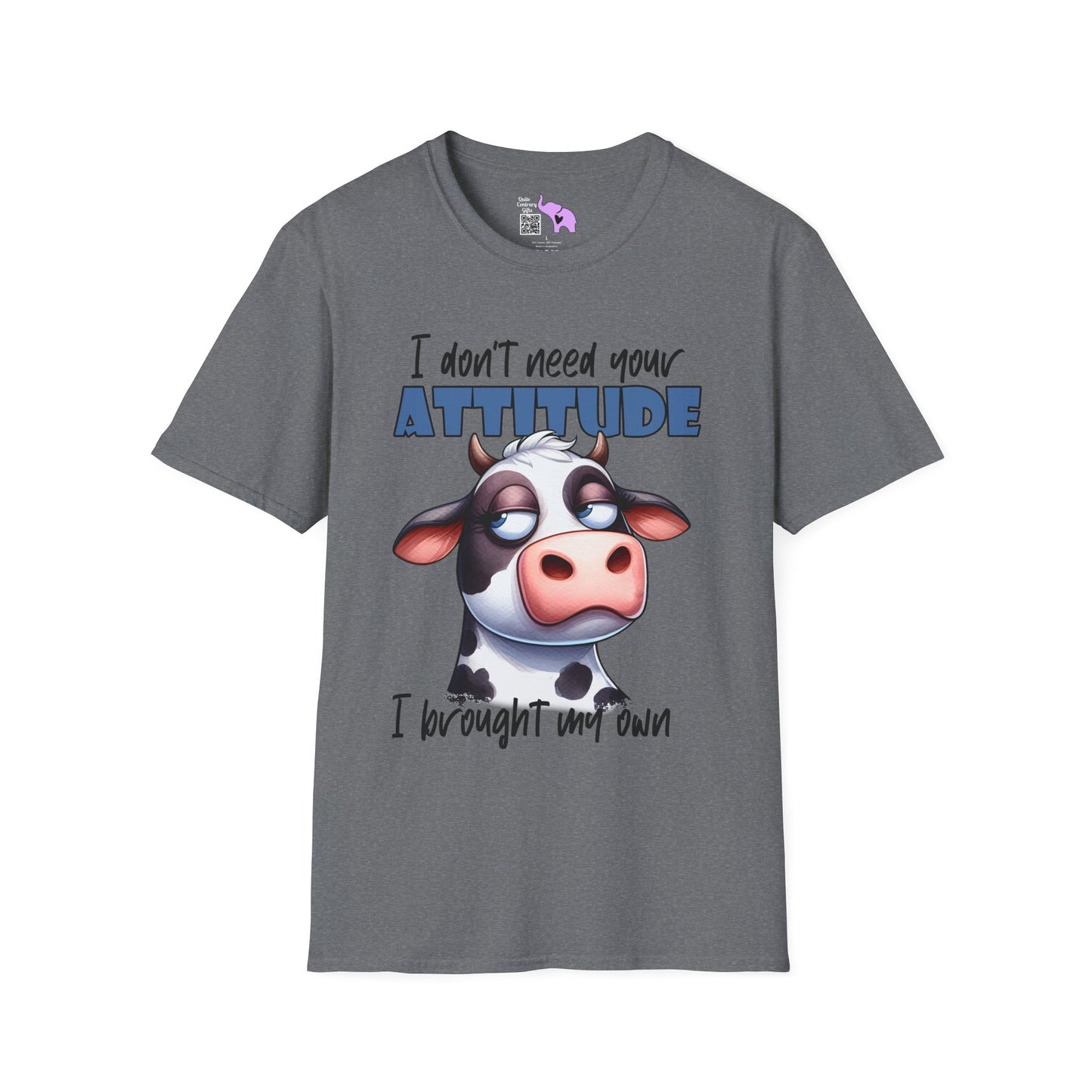 I Don't Need Your Attitude, I Brought My Own (Cow) Adult T-shirt