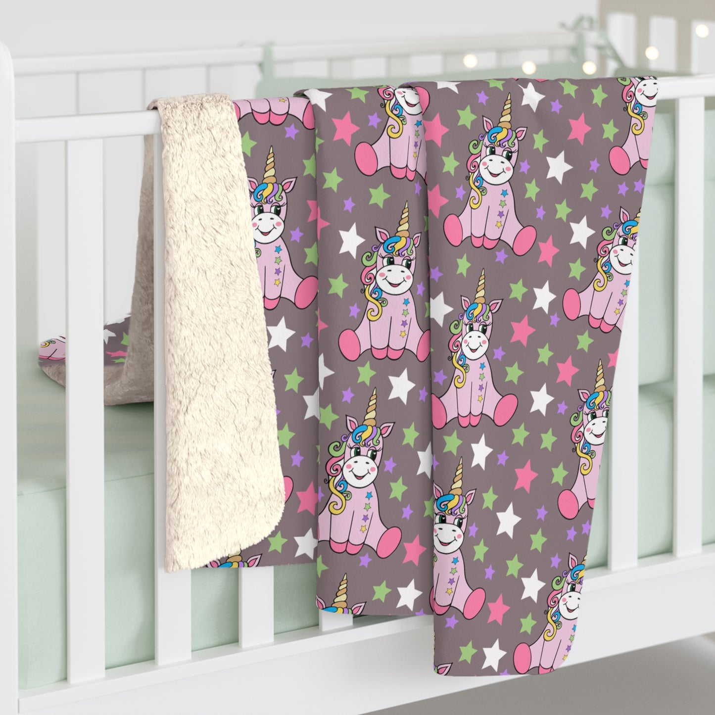 Stardust Unicorn Dreams Sherpa Fleece Blanket