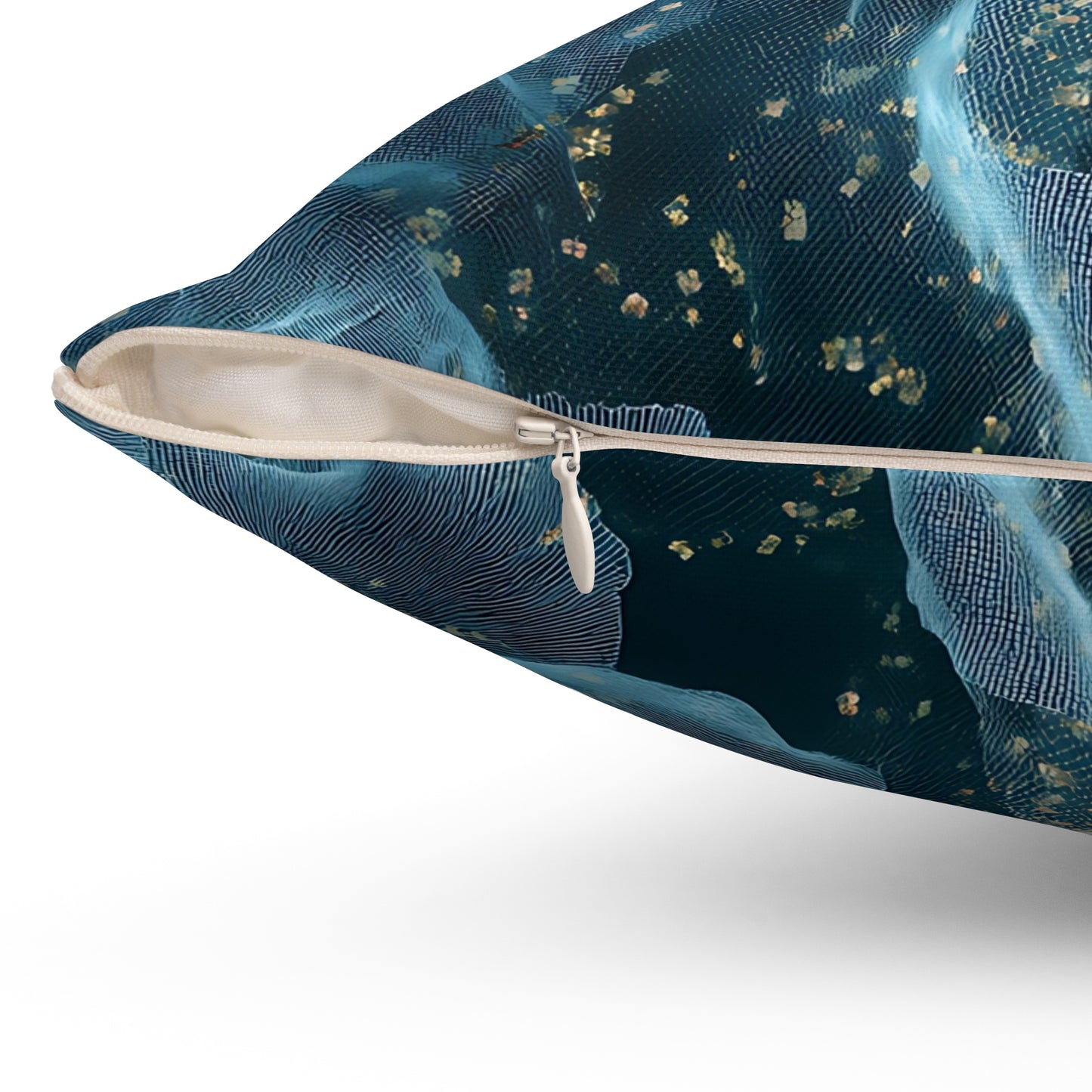 Midnight Sheer & Lace Throw Pillow