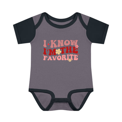 I Know I'm The Favorite Infant Baby Rib Bodysuit
