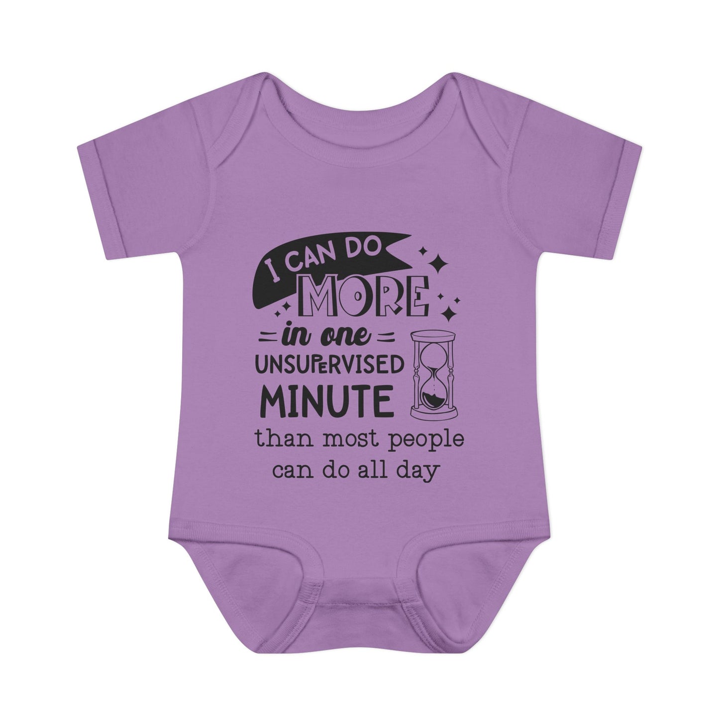 I Can Do More In One Unsupervixed Minute... Infant Baby Rib Bodysuit