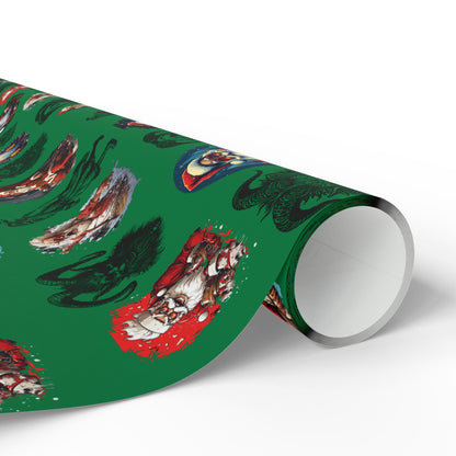 Creepy Santa & Krampus Wrapping Paper