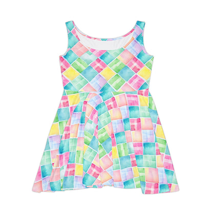 Watercolor Weave Women's Skater Dress