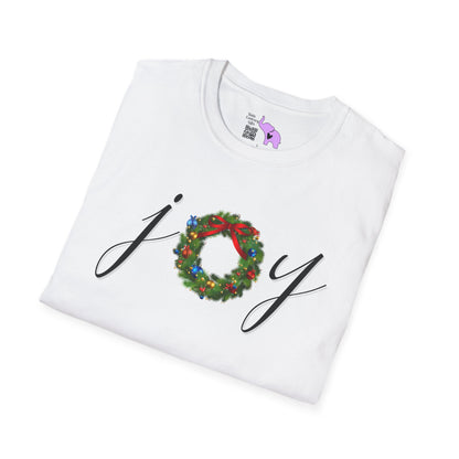 Joy with Wreath Adult T-shirt