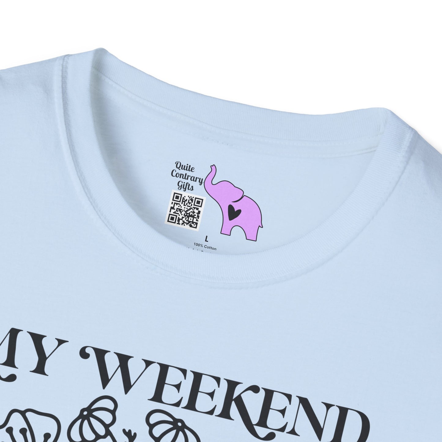My Weekend Is Fully Booked (Flowers, Open Book) Adult T-shirt