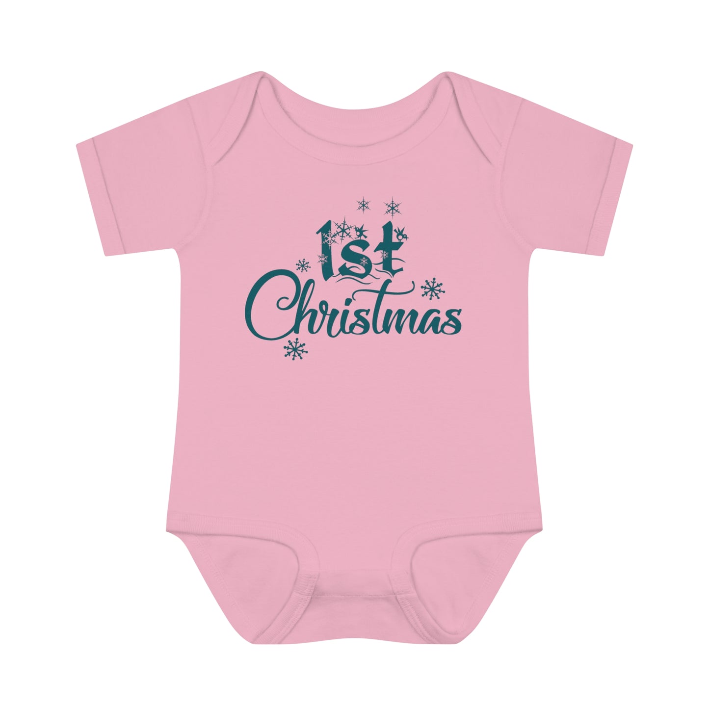 1st Christmas Infant Baby Rib Bodysuit