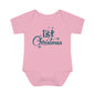 1st Christmas Infant Baby Rib Bodysuit