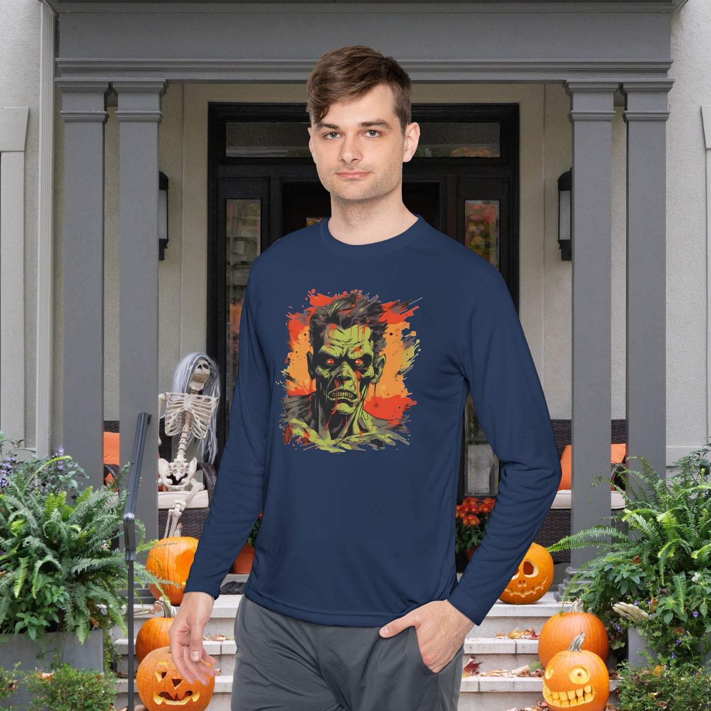 Frankenstein Adult Long Sleeve Tee
